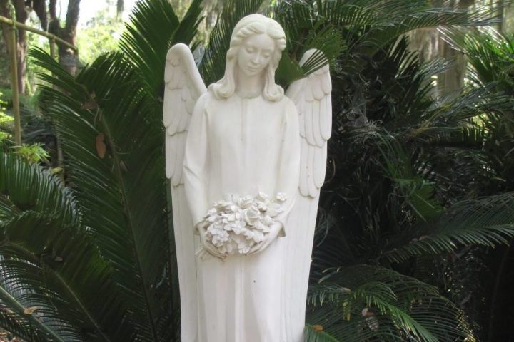 White statue with wings